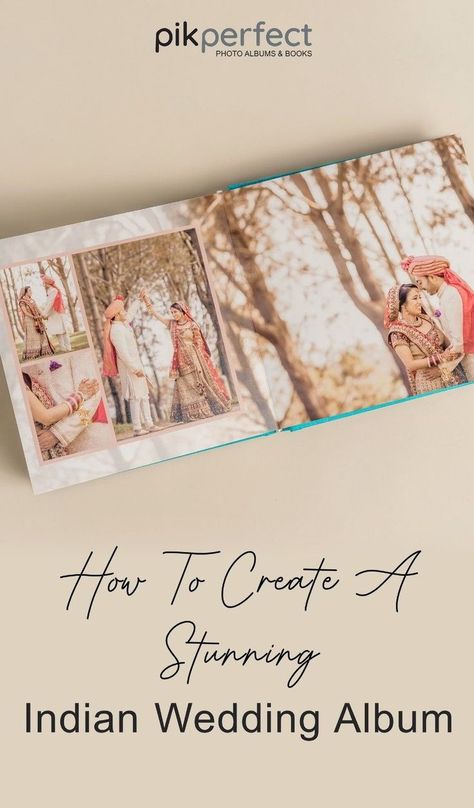 The perfect way to capture your wedding day is in a South Asian-inspired album. We have all sorts of tips for designing one that will make you feel like royalty! Whether it's a traditional, multi day Hindu celebration or fusing elements from western culture with Indian roots there are so many details we recommend taking into consideration when making this special item. Check out how to create a stunning indian wedding album at www.pikperfect.com/blog | wedding albums