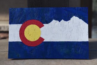 Colorado Painting Ideas, Colorado Painting, Colorado Art, Colorado Flag, Flag Painting, Paint And Sip, Fluid Painting, Chicago Cubs Logo, Summer Camp