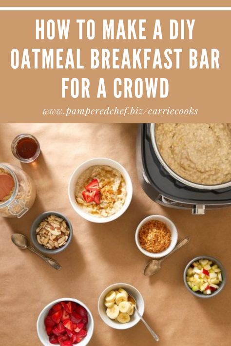 Oatmeal Bar For Brunch, Oatmeal Bar Party, Oatmeal Toppings Bar Ideas, Oatmeal Bar For Party, Oatmeal Bar Toppings, Oatmeal Buffet Bar, Oatmeal Topping Bar, Oatmeal Toppings Bar, Oatmeal For A Crowd