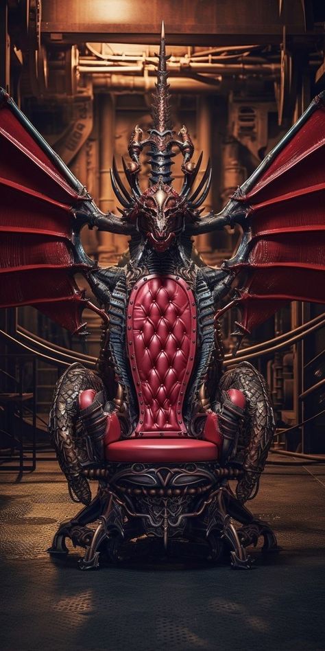 Gothic Victorian Home Decor, Dragon Chair, 2022 Ford Mustang, Steampunk Furniture, Fantasy Furniture, Dragon Artwork Fantasy, Gothic Furniture, Dark Home Decor, Gothic Fantasy Art