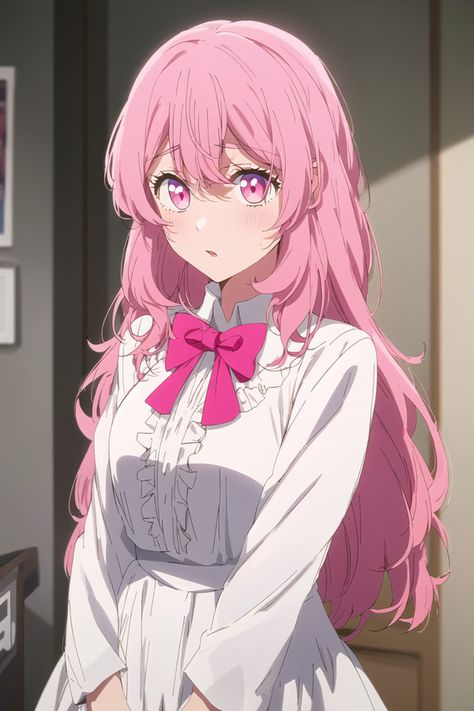 Minami Kotobuki, Characters With Pink Hair, Long Pink Hair, Pink Hair Anime, Anime Show, Girl With Pink Hair, Fotografi Vintage, Dessin Adorable, Anime Hair