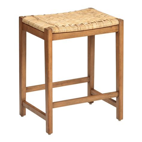 Amolea Wood and Rattan Backless Counter Stool - World Market Latest Kitchen Ideas, Woven Bar Stools, Counter Stools Backless, Cozy Seats, Wooden Bar Stools, Backless Bar Stools, Counter Chairs, Wood Bar Stools, Wood Stool