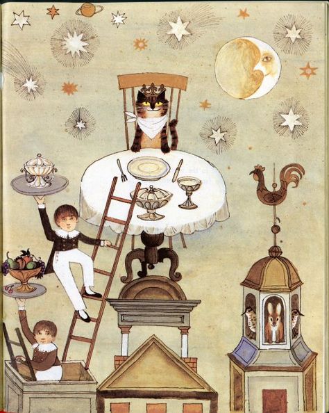 provensen king of cats Martin Provensen, Alice Martin, Songs Of Innocence, Fairy Folk, Childrens Poetry, Muted Orange, Cats Rule, Children's Illustration, Grandma's House