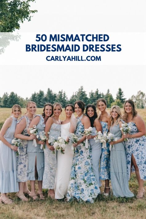 Mismatched Bridesmaid Dresses Bridesmaids Colors Summer, Corset Ruffle Dress, Bridesmaid Dresses Different Colors, Mismatched Bridesmaid Dresses Blue, Different Bridesmaid Dresses, Mismatched Dresses, Casual Bridesmaid Dresses, Nyc Lifestyle, Lifestyle Influencer