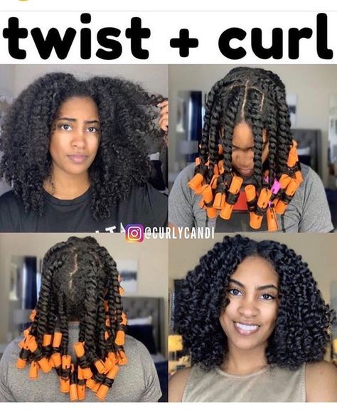 Natural Hair Perm Rods, Cabello Afro Natural, Twist Curls, Natural Hair Twist Out, Asymmetrical Hairstyles, Natural Hair Twists, Pelo Afro, Hairdos For Curly Hair, Natural Hair Community