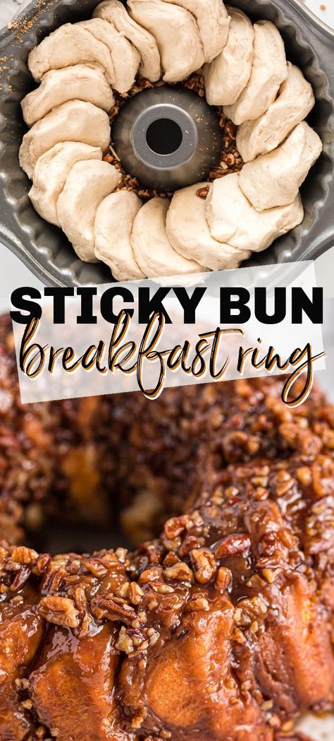 Pie, Sticky Buns With Biscuits, Easy Hot Cross Buns Recipe, Pinterest Desserts, Easy Hot Cross Buns, Refrigerator Biscuits, Breakfast Ring, Tube Cake, Cross Buns Recipe