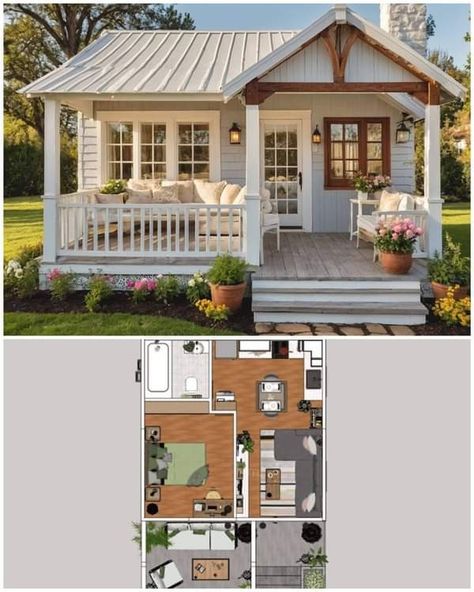 Small Home Layout, Small House Blueprints, Small Backyard Design Layout, Small Cottage House Plans, Backyard Design Layout, Small Cottage Homes, Small House Layout, Tiny House Layout, Building A Tiny House