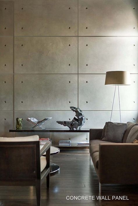 Concrete Walls Interior, Leather Wall Panels, Concrete Wall Texture, Concrete Wall Panels, Concrete Effect Paint, Concrete Interiors, Tv Wand, Cement Wall, Pvc Wall Panels