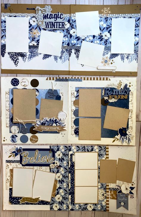 Pre-cut kit-- great for Winter, Family and Fun. See blog to order. TY Winter Scrapbook Ideas, Scrapbook Ideas 12x12, Scrapbook Page Design Ideas, Wedding Scrapbooking Ideas, Scrapbook Template, Blue Scrapbook Ideas, Blue Theme Scrapbook Ideas, Scrapbook Ideas Layouts, Scrapbook Layout Using Scraps