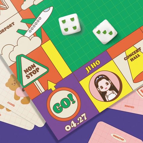 Monopoly Theme, Board Game Design, 카드 디자인, Oh My Girl, Poster Design Inspiration, Game Start, 캐릭터 드로잉, Graphic Design Lessons, Graphic Design Fun