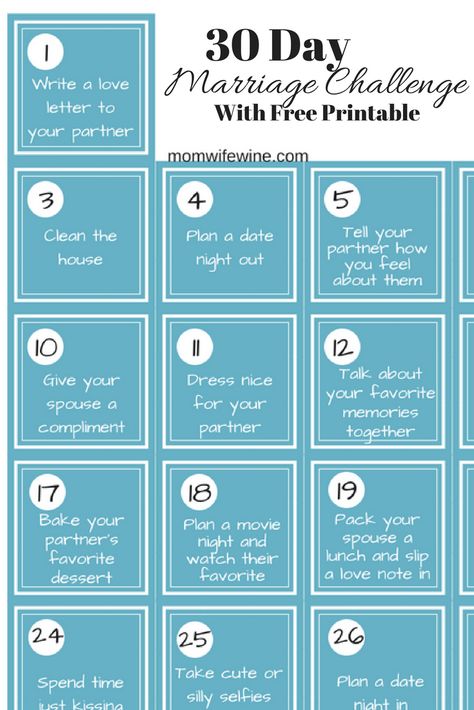 30 day marriage challenge with a free printable. 30 days to a stronger marriage. #marriage #married #wife #husband 30 Day Husband Challenge, 30 Day Family Challenge, 30 Day Marriage Challenge, Marriage Journal, Stronger Marriage, Challenge 30 Days, Money Challenges, Relationship Journal, Marriage Challenge