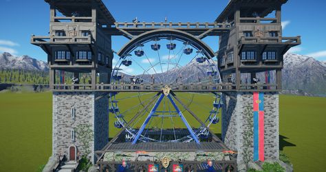 Planet Coaster Fairytale, Planet Coaster Inspiration, Planet Coaster Ideas, Theme Park Tycoon 2 Ideas, Coaster Inspiration, Medieval Fairytale, Theme Park Planning, Roller Coaster Tycoon, Medieval Theme