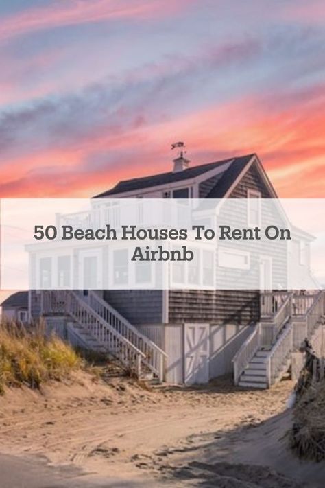 Not sure where to stay on your next beach vacation? Good thing we found 50 gorgeous #beach houses you can rent on Airbnb! Beach Front Airbnb, Vacation Homes Beach, Beach House Airbnb, Maine Beach House, Beach Airbnb, Oceanfront Beach House, Beach Front House, Biloxi Beach, Rustic Beach House