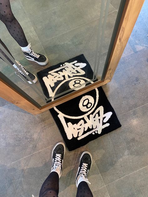 Stussy 8 Ball Rug, Stussy Room, Stussy Rug, 8 Ball Rug, Pool Aesthetic, Custom Fitted Hats, Hypebeast Room, Stussy Hoodie, Room Needs