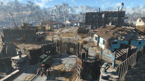 fallout 4 sanctuary Fallout Buildings, Fallout 4 Sanctuary, Fallout 4 Map, Fallout Artwork, Fallout Settlement, Fallout Theme, Fallout 4 Settlement Ideas, Fallout Rpg, Fallout Cosplay