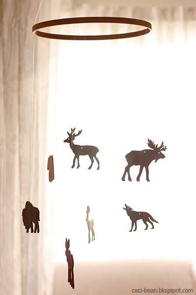 CeciBean: DIY Modern Woodland Mobile Diy Nursery Decor Boy, Diy Antler, Nursery Crafts, Baby Boy Room, Baby Boy Crib Bedding, Woodland Mobile, Diy Baby Mobile, Diy Nursery Decor, Baby Boy Cribs