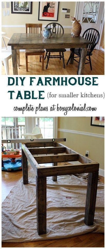 Small Farmhouse Table, Farmhouse Table Plans, List To Make, Small Kitchen Tables, Farmhouse Kitchen Tables, Diy Farmhouse Table, Farmhouse Tables, Small Farmhouse, Farm Tables