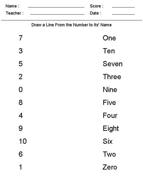 Learn Numbers 1-10 Math Worksheets | Learning Printable Number Words Worksheets, Number Names, Kindergarten Math Free, Kindergarten Math Worksheets Free, Kindergarten Prep, Kids Math, Kids Worksheets, Number Words, School Learning