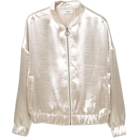 Satin Bomber Jacket ($66) ❤ liked on Polyvore featuring outerwear, jackets, bomber style jacket, pink jacket, pink zip jacket, mango jackets and zip jacket Blouson Jacket, Embellished Jacket, Fashion Tops Blouse, Basic Jackets, Long Sleeve Jacket, Satin Jackets, Cute Jackets, Velvet Fashion, Flight Jacket