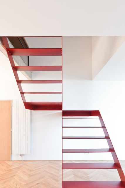 Teen Rec Room, Industrial Staircase, Diy Staircase, Staircase Handrail, Interior Staircase, Steel Stairs, Metal Stairs, Stairs Architecture, Archi Design