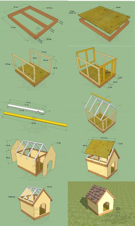 Dog House Diy Plans Outdoor, How To Build A Big Dog House, Diy Dog House Pallets How To Build, Easy Dog House Diy Simple, Diy Doghouse Outdoor Easy, Doghouse Diy Outdoor, How To Build A Dog House, Dog Shed House, Diy Outdoor Dog House