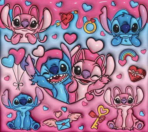 Stitch Sublimation, Lilo And Stitch Characters, ليلو وستيتش, Baby Blue Wallpaper, Lilo And Stitch Drawings, 3d Wallpaper Iphone, Jelly Wallpaper, Love Pink Wallpaper, Sublimation Ideas Projects Inspiration