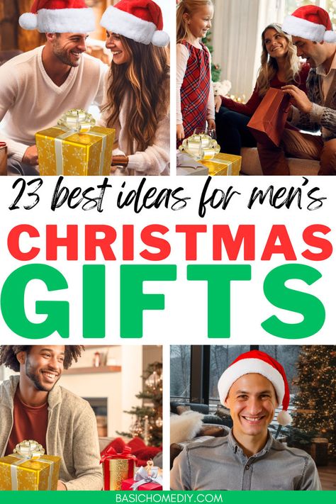 Find the best home Christmas gift ideas for men in this ultimate gift guide. Perfect for guys, coworkers, dads, men over 60, teachers, brothers, your boss, or your boyfriend. Whether you're looking for cheap, DIY holiday gift ideas, or gifts for men who have everything, we've got you covered. Explore cool gadget gifts, manly gifts, unique stocking stuffers, and practical, clever, and genius gift options. Find trending gifts and the perfect gifts for every man on your Christmas shopping list. Men Christmas Gift Basket, Christmas Gifts For Male Coworkers, Guy Gift Ideas, Christmas Gifts For Guys, Diy Holiday Gift Ideas, Mens Christmas Gifts, Men Over 60, Manly Gifts, Christmas Gift Ideas For Men