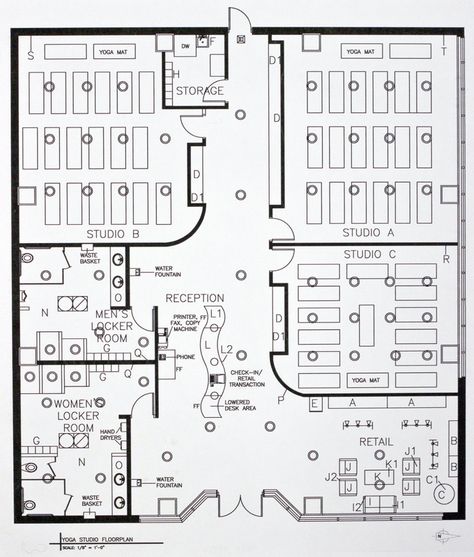 Allowed only one week (7 days) for completion of this segment Problem Statement:     You will design a yoga studio located in an upscale community. Situated in a one-story/multi tenant building,... Yoga Studio Layout Plan, Fitness Center Floor Plan, Interior Design Yoga Studio, Pilates Studio Floor Plan, Yoga Studio Layout, Yoga Studio Floor Plan, Yoga Center Design, Yoga Studio Design Ideas, Home Pilates Studio