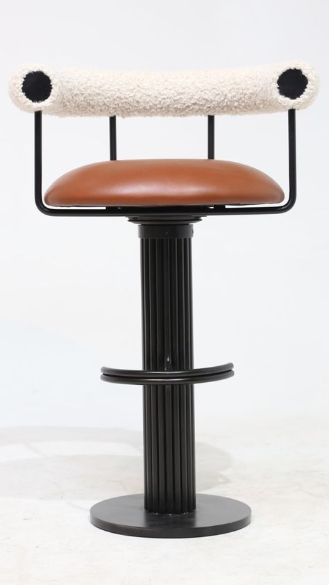 INGA STOOL - COLUMN — STEPHEN COOMBS Vintage Barstools, Cafe Design Inspiration, Thomas Hayes, Restaurant Bar Stools, Cool Bar Stools, Unusual Furniture, Library Architecture, Furniture Design Chair, Luxury Bar