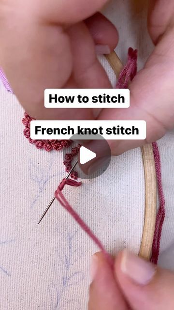 386K views · 10K likes | Lily . PDF patterns & Embroidery tutorials on Instagram: "How to stitch French knot stitch 🪡  Save this quick tutorial for later 🏷️  🚨Remember to practice the French knot stitch on a scrap piece of fabric before working on your actual project.   With practice, you’ll be able to control the size and tension of the knot to achieve the desired effect 🪡💕  Follow for more embroidery tutorials and tips 🪡 Send this reel to a friend 💕  ———————————  PDF pattern “Top 10 flowers” for 8” hoop with instructions and full video tutorial (35 min)    Digital download contains 2 files: 1) Pattern to print for hoop 20cm(8”) 2) Guide detailed + link for YouTube video tutorial  Download on my store - check the link in my bio @elhamaccessory   #embroider #embroidered #embroidelic Knot Stitch, French Knot Stitch, 10 Flowers, French Knot Embroidery, How To Stitch, Patterns Embroidery, French Knot, Pdf Patterns, Embroidery Tutorials