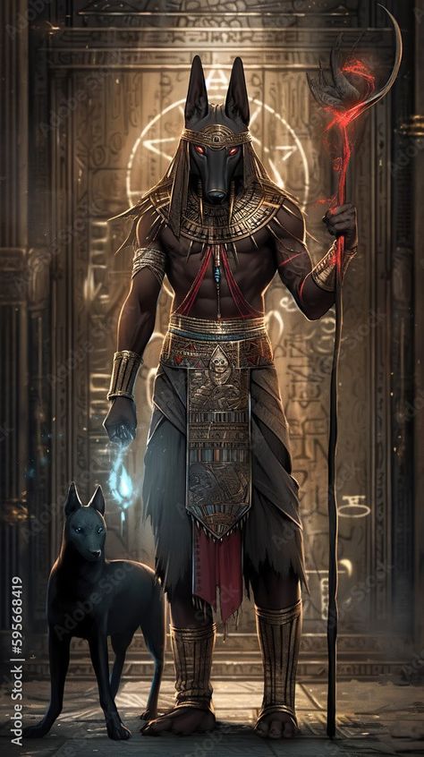 Egyptian Dog God, Anubis Art Illustration, Egyptian Mythology Tattoo, Anubis Fanart, Anubis Wallpaper, Anubis Aesthetic, Osiris Egyptian God, Ra Egyptian God, God Of Egypt