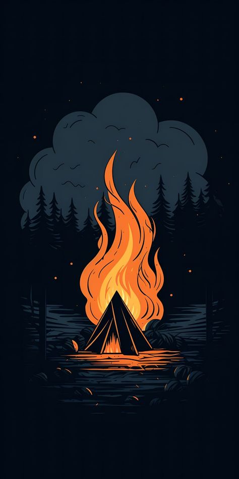 Campfire Wallpaper, From The Embers, Light Bearer, Adventure Wallpaper, Active Wallpaper, Helloween Wallpaper, Heart Of Darkness, Digital Art Software, Android Wallpaper Dark