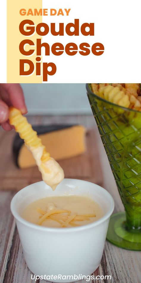 Gouda Cheese Dip Gouda Cheese Dip Recipes, Gouda Queso Dip, Burger Cheese Dip, Gouda Cheese Dip, Gouda Dip, Simple Dips, Cheese Dip Crock Pot, Sausage Cheese Dip, Sausage Dip