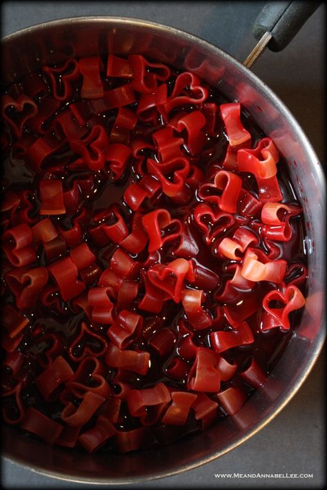 Gothic Valentine Bloody Heart Pasta Dinner | How to dye pasta red | Dark Valentine’s Day Meal | Heart Shaped Pasta | Cooking with Beet Juice | www.MeandAnnabelLee.com Pasta Dishes For Party, Gothic Valentines Aesthetic, Valentine’s Day Pasta, Shaped Pasta Recipes, Goth Recipes, Red Food Recipes, Gothic Recipes, Red And Black Food, Red Food Ideas