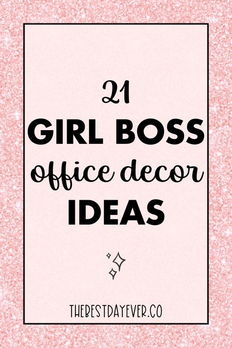 21 girl boss office decor ideas Small Office Decoration Ideas, Female Lawyer Office Decor, Instagram Office Design, Small Office Room Design Ideas, Office Upgrade Ideas, Pink And Gray Office Decor, Womens Office Inspiration, Executive Desk Decor, Women’s Work Office Decor