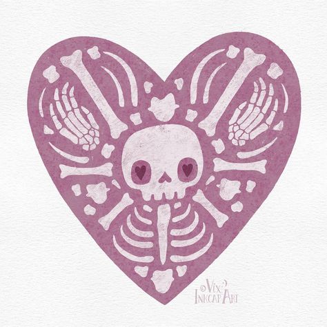 Hopelessly late ‘my boney valentine’ prompt from @lydialeighart ‘s #lydiasvalloweenchallenge ! This was a lot of fun to make, I hope you like it 🩷💀🩷 . . #valloween #spookyvalentine #spookyvalentines #spookyvalentinesday #spookycute #spookycuteart #cuteskeleton #spookyskull #cuteskeletonart #pinkandspooky #valloweenartchallenge #pastelgothart #whimsigothic Cool Skull Design, Black And Pink Drawing, Cute Gothic Drawings, Cute Skull Art, Valentines Witch, Cute Valentines Drawings, Dark Valentines, Goth Valentines, Valentines Aesthetic