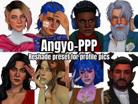 (1) My reshade preset for sim's portraits!💟 – @tr-angyo on Tumblr Sims 4 Reshade, Ts4 Cc, Dark Room, Sims 4, On Tumblr, Profile Picture, Tumblr, Lighting