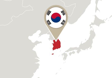 South Korea on World map Map Of South Korea, Map Of Korea, South Korea Map, Korea Country, Korea Map, Global Map, Birthday Quotes Funny For Him, Location Map, Birthday Quotes