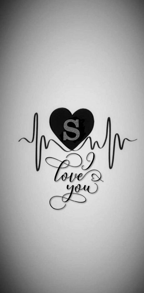 Letter S Wallpaper, Heartbeat Art, S Name Wallpaper Love Black, A Letter Wallpaper, S Wallpaper, Love Images With Name, S Letter Images, S Alphabet, S Love Images