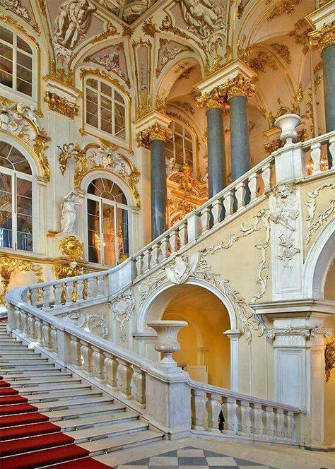 Q Winter Palace St Petersburg, The Winter Palace, Palace Interior, Winter Palace, St Petersburg Russia, Sopot, Petersburg Russia, Grand Staircase, Beautiful Architecture