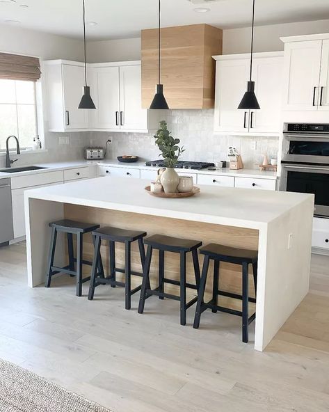 38 Statement Kitchen Island Back Panel Ideas to Try Now Island Back Panel Ideas, Kitchen Island Back Panel, Kitchen Island Back Panel Ideas, Kitchen Island Back, White Oak Kitchen Cabinets, Aesthetic Work Desk, Room Inspo Aesthetic, Kitchen Island Decor Ideas, Baddie Apartment Ideas