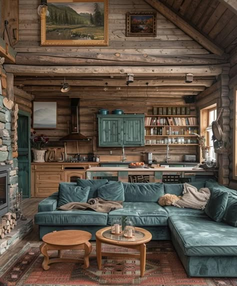 Cabin Renovation, Log Cabin Living, Log Cabin Interior, Cabin Interior Design, Cabin Vibes, Dream Cabin, Cabin Home, Cabin Interiors, Cabin Living