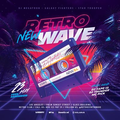 80s Party Poster, Neon Party Poster, Synthwave Poster, Back Future, Vaporwave Poster, Vaporwave Design, Retro Music Poster, Synthwave Neon, Retro Synthwave