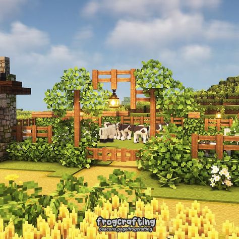 what's some farmland without a pasture and a wheat field!🌿🥰 #cottagecoreminecraft #cottagecore #cottage #minecraftcottage #minecraftaesthetic #aesthetic #aestheticminecraft #fairycore Minecraft Fields, Minecraft Cherry Blossom House, Minecraft Village Ideas, Pfp Minecraft, Cherry Blossom House, Minecraft Greenhouse, Minecraft Pfp, Minecraft Cherry Blossom, Aesthetic Minecraft Builds