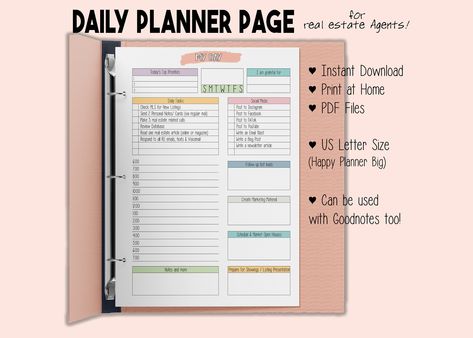 Realtor Ninja 9 checklist hourly daily habits planner tracker calendar template for real estate business Canva US letter download PDF by Aplan4you2succeed on Etsy Habits Planner, Activity Calendar, Calendar Inserts, Daily Planner Hourly, Lettering Download, Planner Tracker, Daily Calendar, The Happy Planner, Calendar Pages