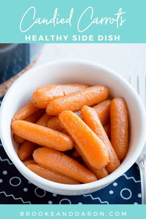 Healthy Candied Carrots are a perfect side dish low in calories and delicious! This carrot recipe is a WW FreeStyle friendly recipe! #carrots #sidedish #weightwatchers #movepraylove Candied Carrots Recipe, Candy Carrots Recipe, Low Calorie Candy, Carrots Recipe Healthy, Carrots Healthy, Baked Chicken Strips, Sweet Carrots, Carrots Side Dish, Chicken Strip Recipes