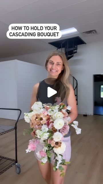 Emily Dawson + Lynette Ulman on Instagram: "Share with one; share with all! A cascading bouquet is a contract with your floral designer! We’ll make a specific way if you agree to hold it a specific way. It’s the only way a hand tied cascade works!   #cascadingbouquet #cascadebouquet #mauvewedding #mauvebouquet #bridehowto #weddingtip #floristtips" Cascading Bouquet, Cascading Bridal Bouquets, Mauve Wedding, Cascade Bouquet, Floral Designer, Bridal Bouquets, Wedding Tips, The Only Way, Bridal Bouquet