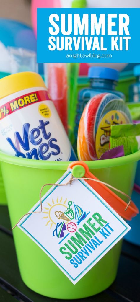 Survive the summer and all the fun messes you'll encounter with a Summer Survival Kit with Wet Ones® Hand Wipes! Summer Survival Kit For Students, Summer Survival Kit, Summer Camp Counselor, Summer Starter, Summer Necessities, Diy Stocking Stuffers, Diy Stockings, Teacher Summer, Summer Fun For Kids