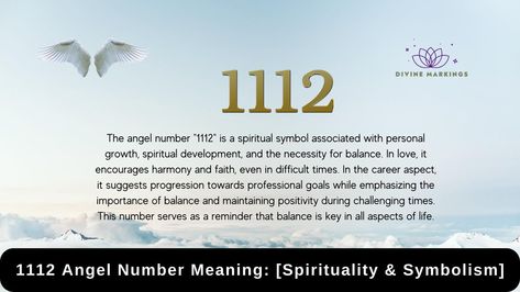 1112 Angel Number Meaning: [Spirituality & Symbolism] 1112 Angel Number, 1112 Meaning, 1112 Angel Number Meaning, Master Number 11, Number 1111, The Number 11, Angel Number Meaning, Angel Number Meanings, Alphabet Fonts