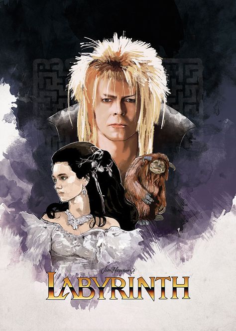 Alternative movie poster for Labyrinth by Paul Terry Labyrinth Movie Poster, Labyrinth Poster, Labyrinth Jareth, Jim Henson Labyrinth, David Bowie Labyrinth, Labyrinth Art, Bowie Labyrinth, Labyrinth 1986, Labyrinth Movie